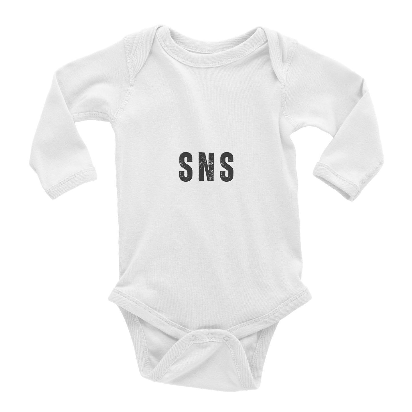 sorry not sorry long sleeve bodysuit for babies
